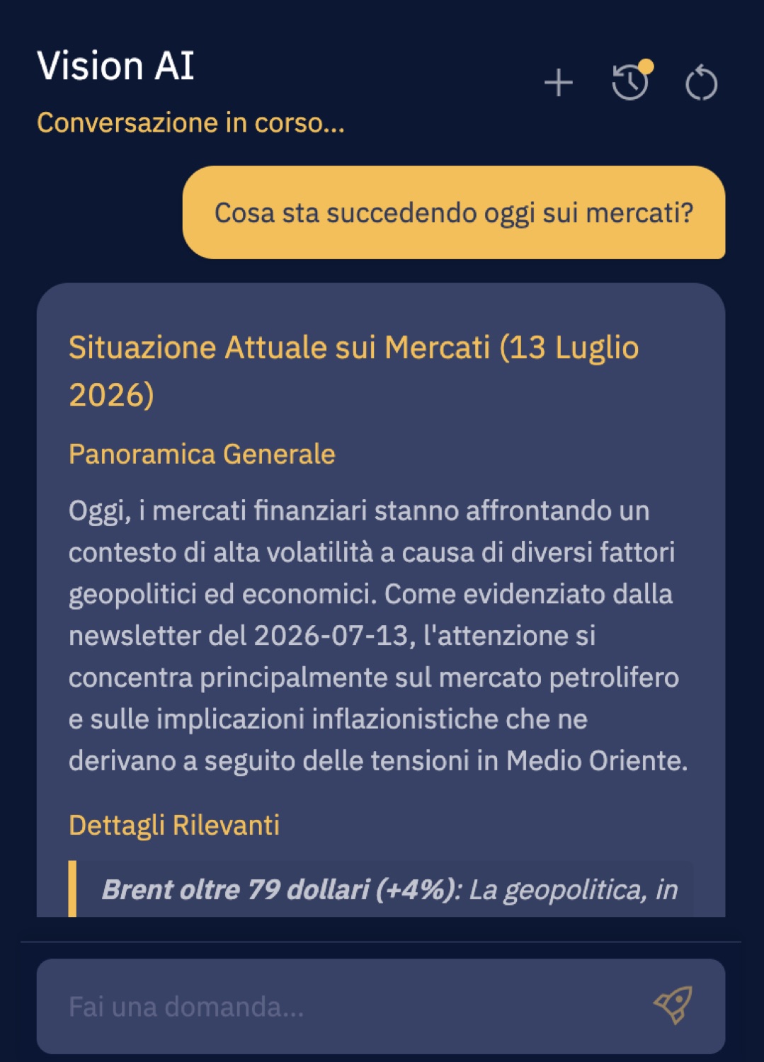 Vision AI: l'assistente che risponde alle domande sul report in tempo reale