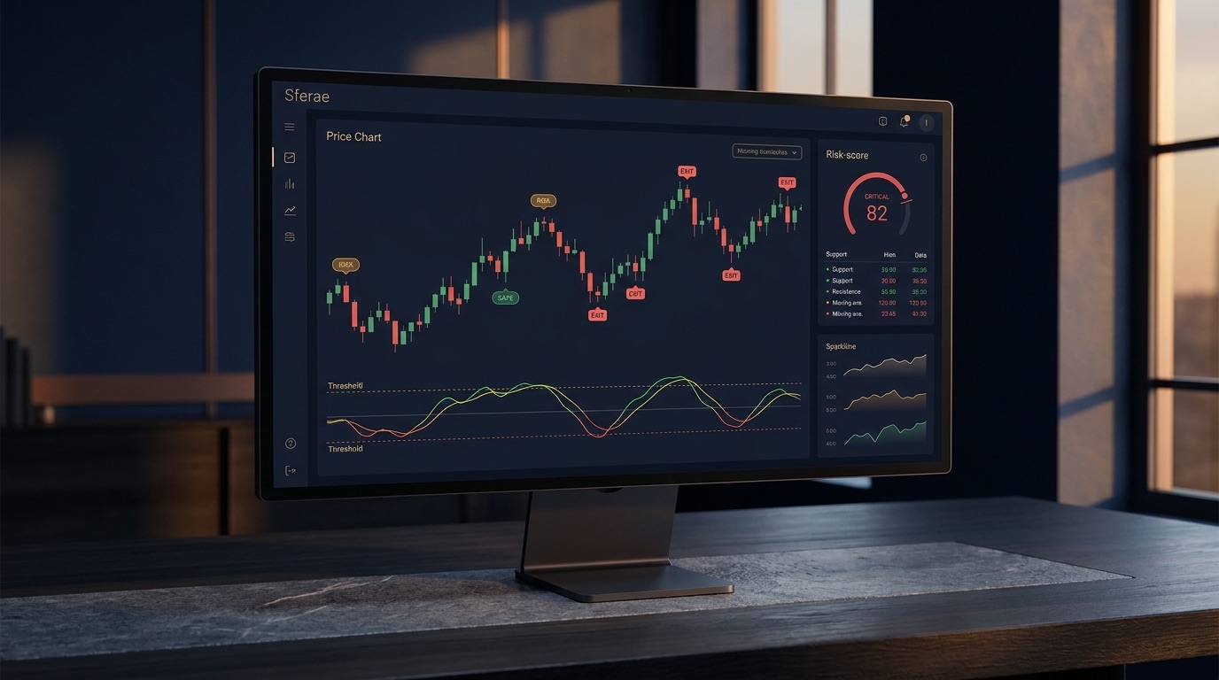 La dashboard degli indicatori Sferae su un monitor in un contesto istituzionale